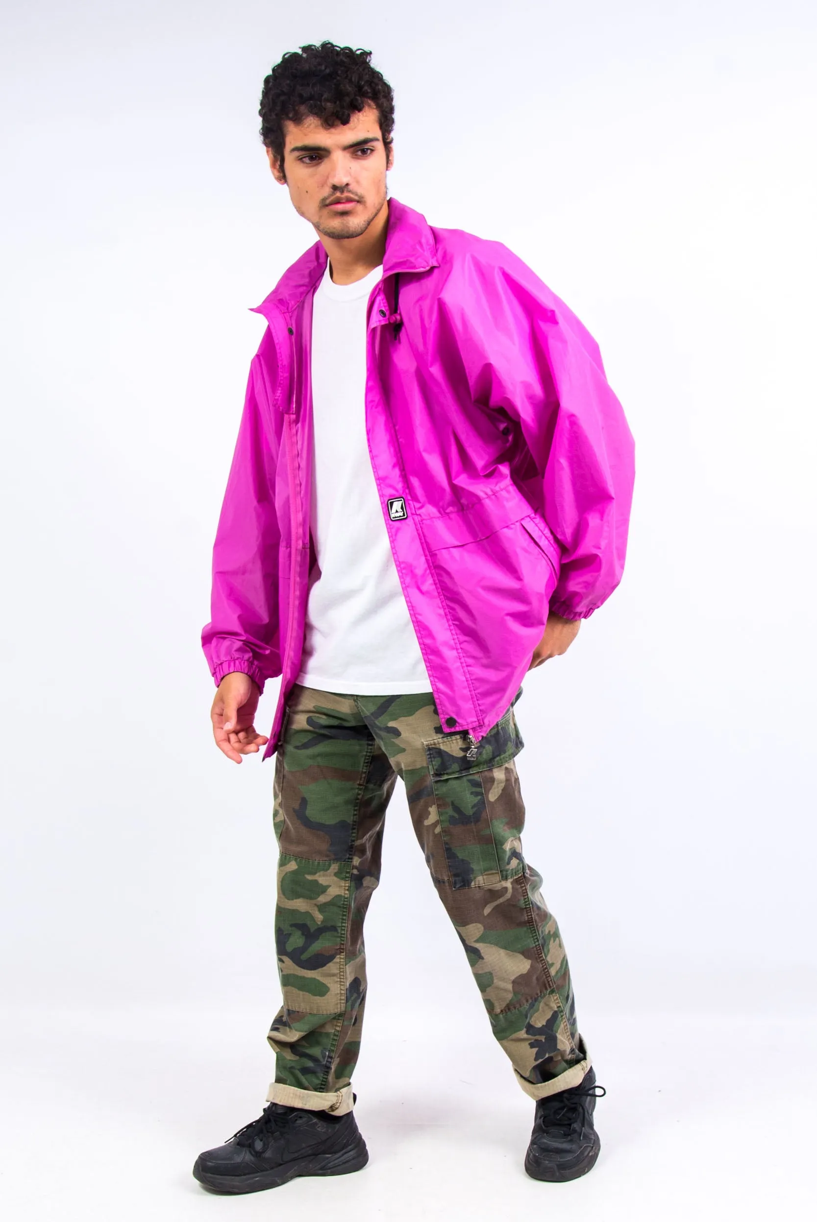 00's Pink K-Way Waterproof Rain Jacket