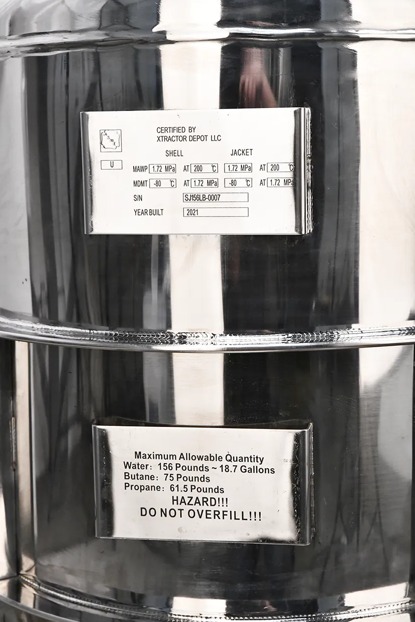 156lb ASME Single-Jacketed Solvent Tank or Collection Vessel | V1 | Assembled