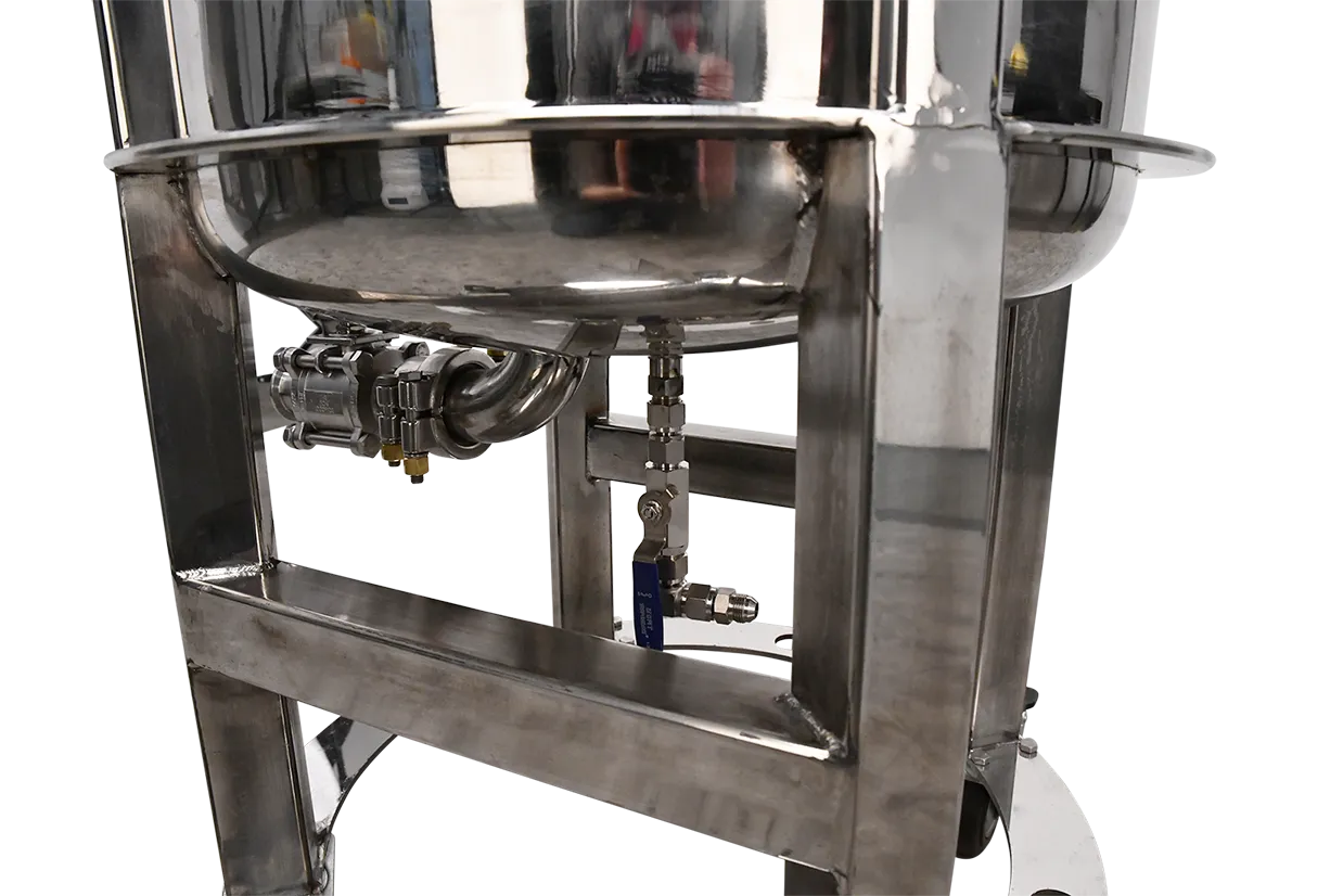 156lb ASME Single-Jacketed Solvent Tank or Collection Vessel | V1 | Assembled