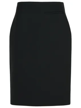 799 'Pencil' Black Wool Blend Skirt