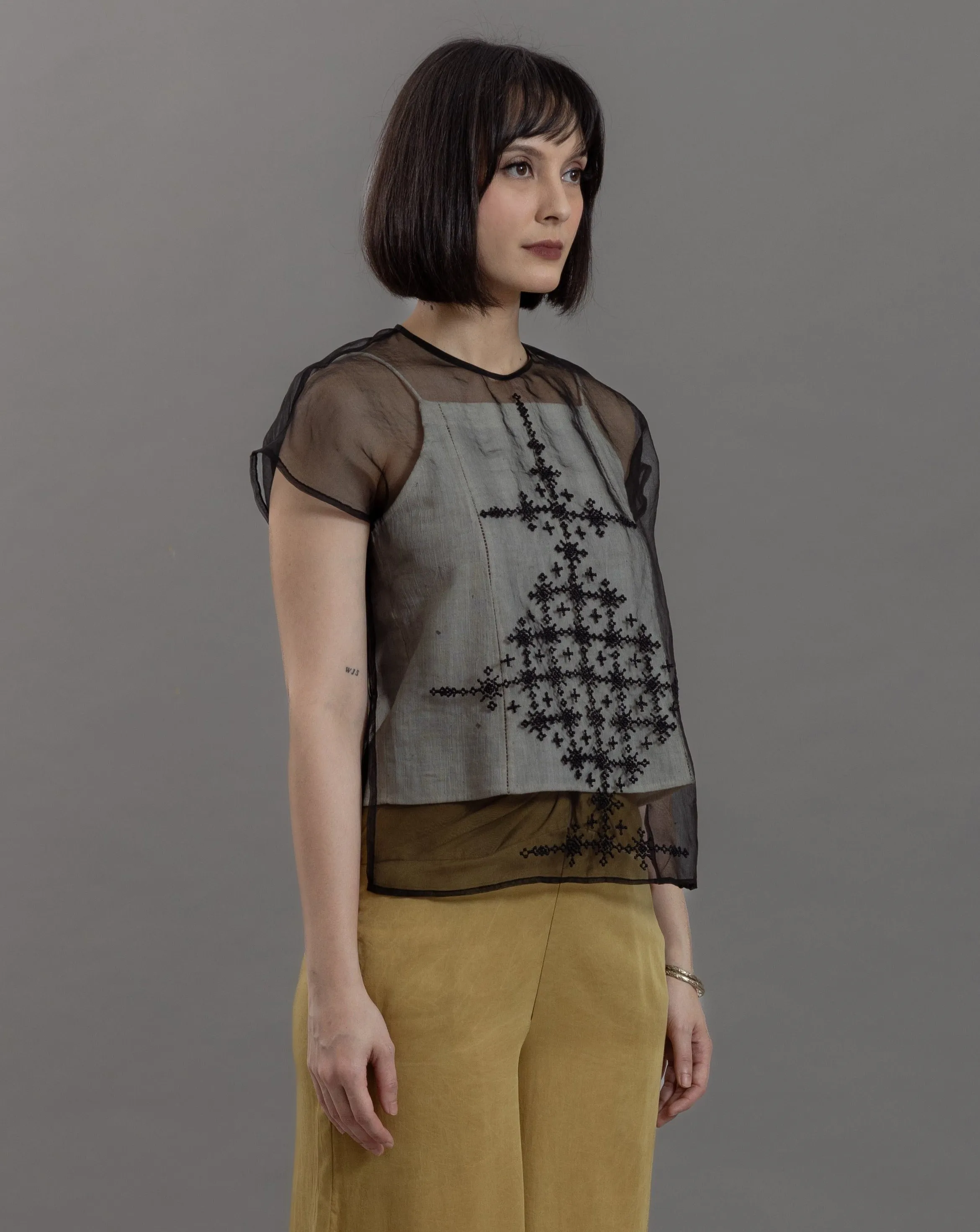 ANGKASA - Organza Crop Tee
