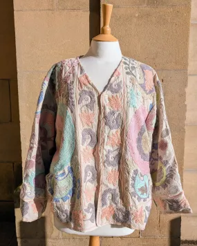 Anushka Pastel Tapestry Suzani Kimono Ladies Jacket No 21