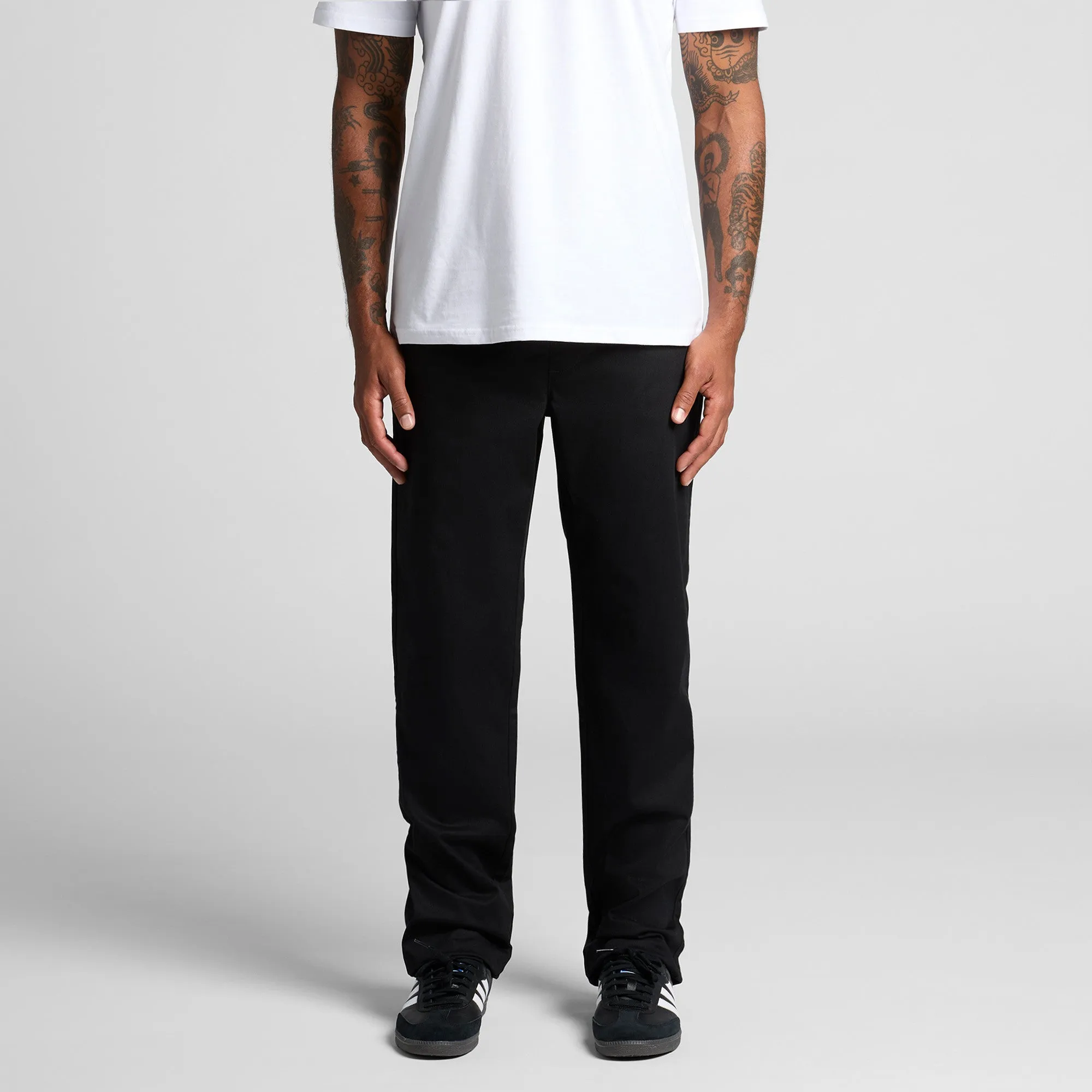 As Color Straight Elastic Pants (5935)