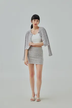 Auslyn Furry Knit Mini Skirt