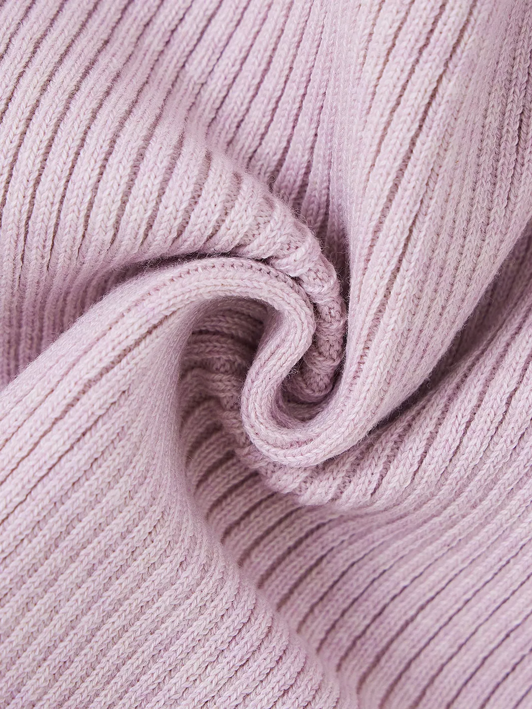 Baby Blazer Crop Length Sweater - Mauve Purple Mix