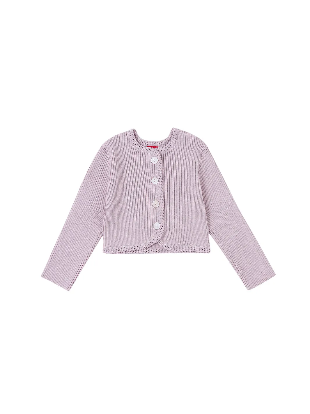Baby Blazer Crop Length Sweater - Mauve Purple Mix