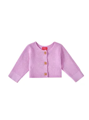 Baby Cardigan Crop Sweater - Lilac