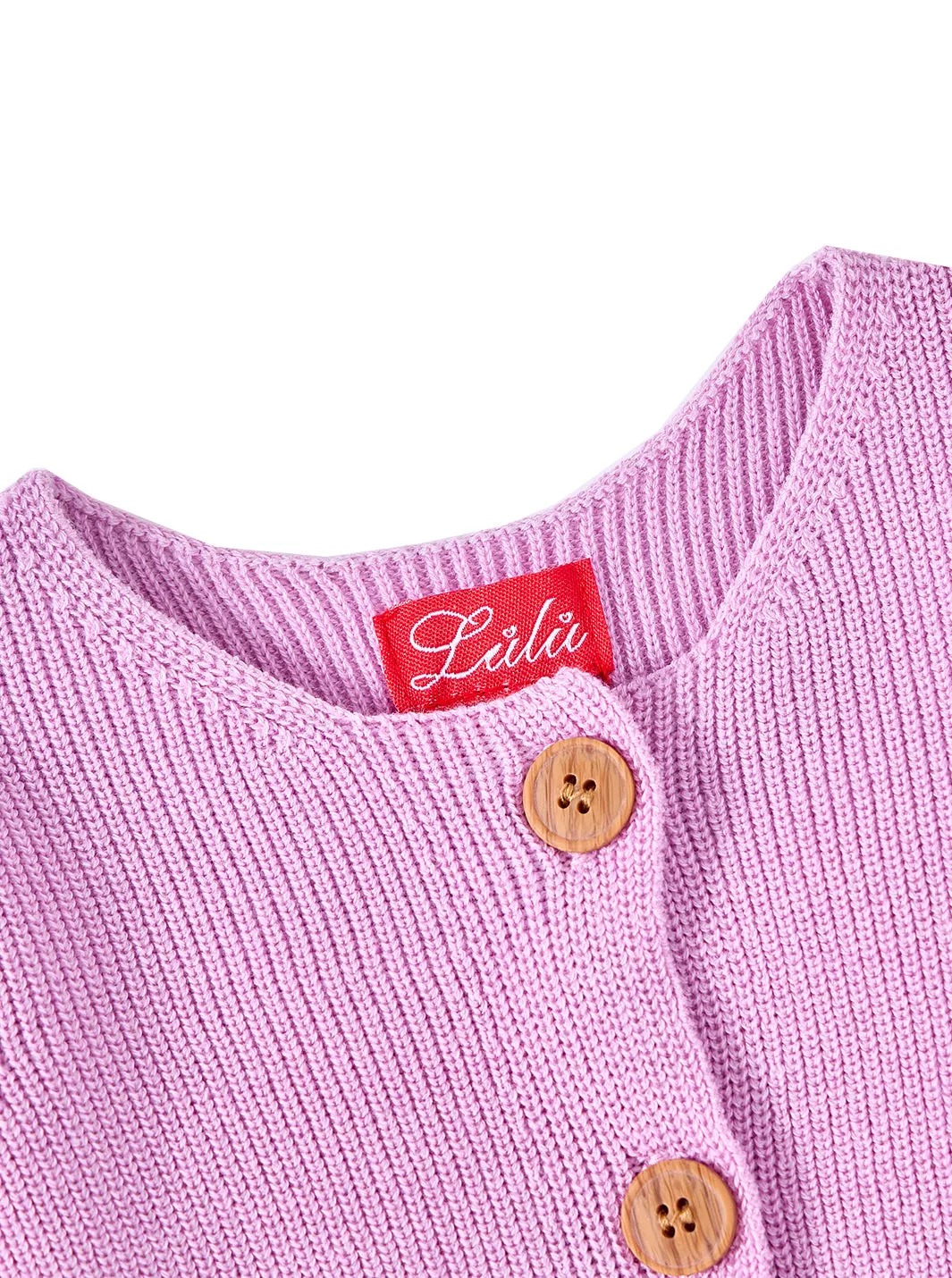 Baby Cardigan Crop Sweater - Lilac