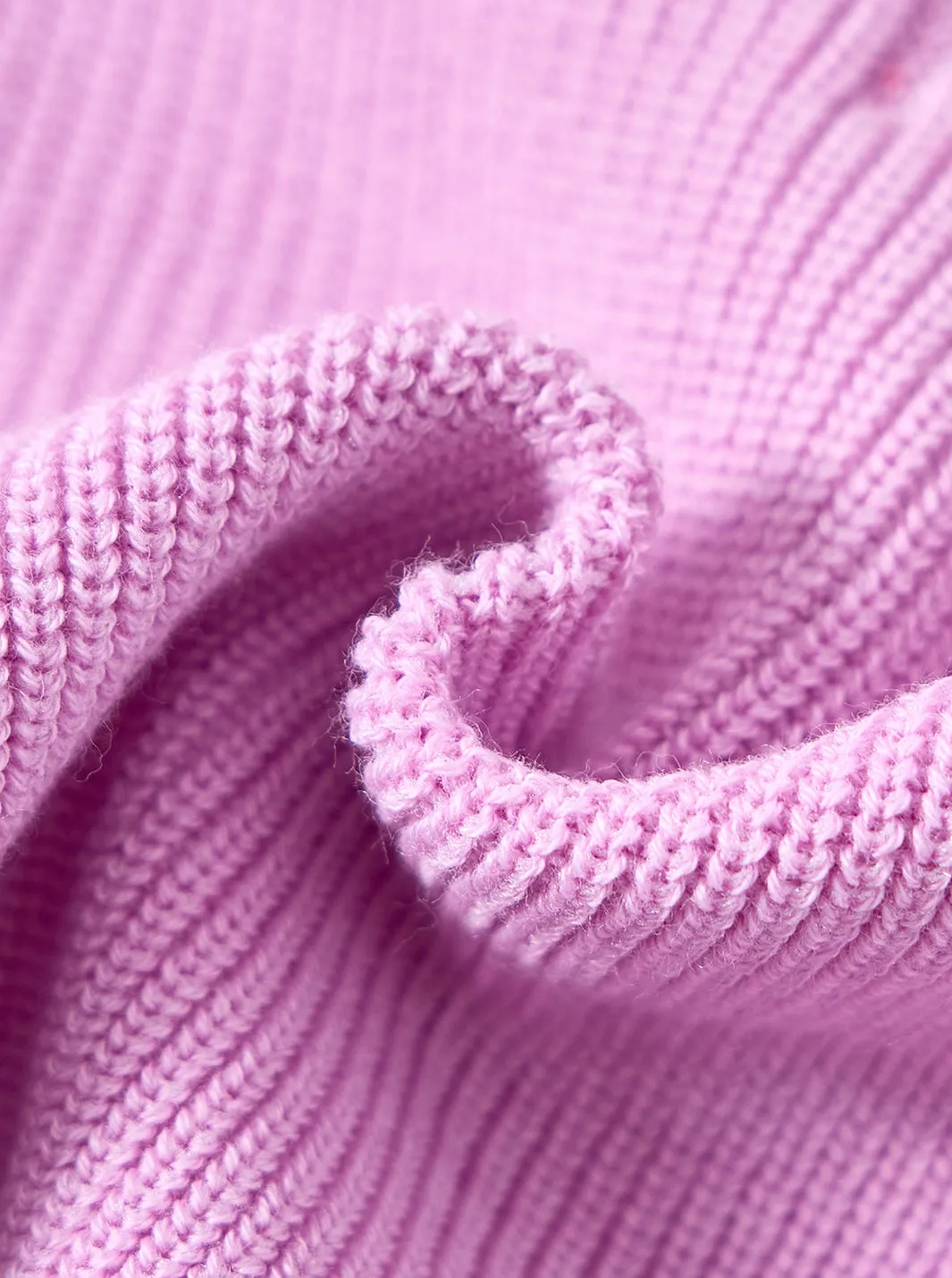 Baby Cardigan Crop Sweater - Lilac