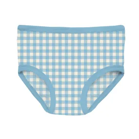 Bamboo Underwear - Seaside Blue Gingham