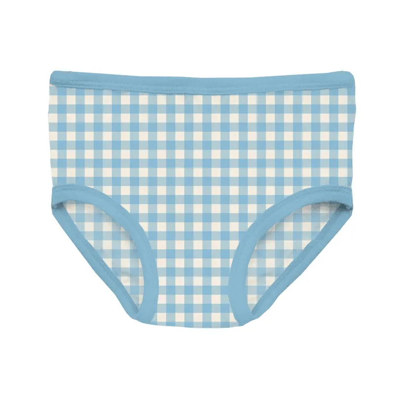 Bamboo Underwear - Seaside Blue Gingham