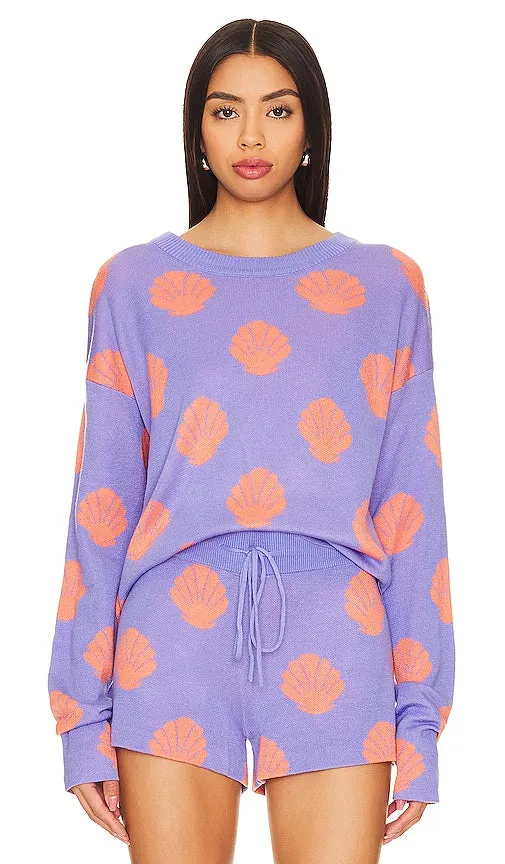 BEACH RIOT Beach Sweater in Purple