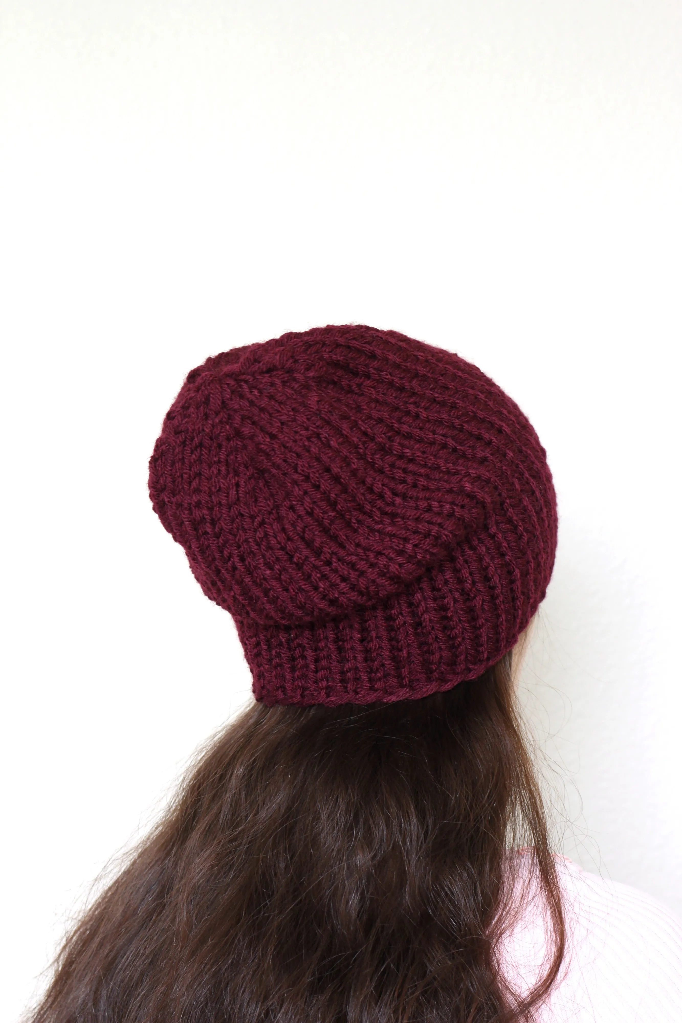 Beanie hat, knit hat, slouchy hat, knit beanie in dark grey color tweed hat