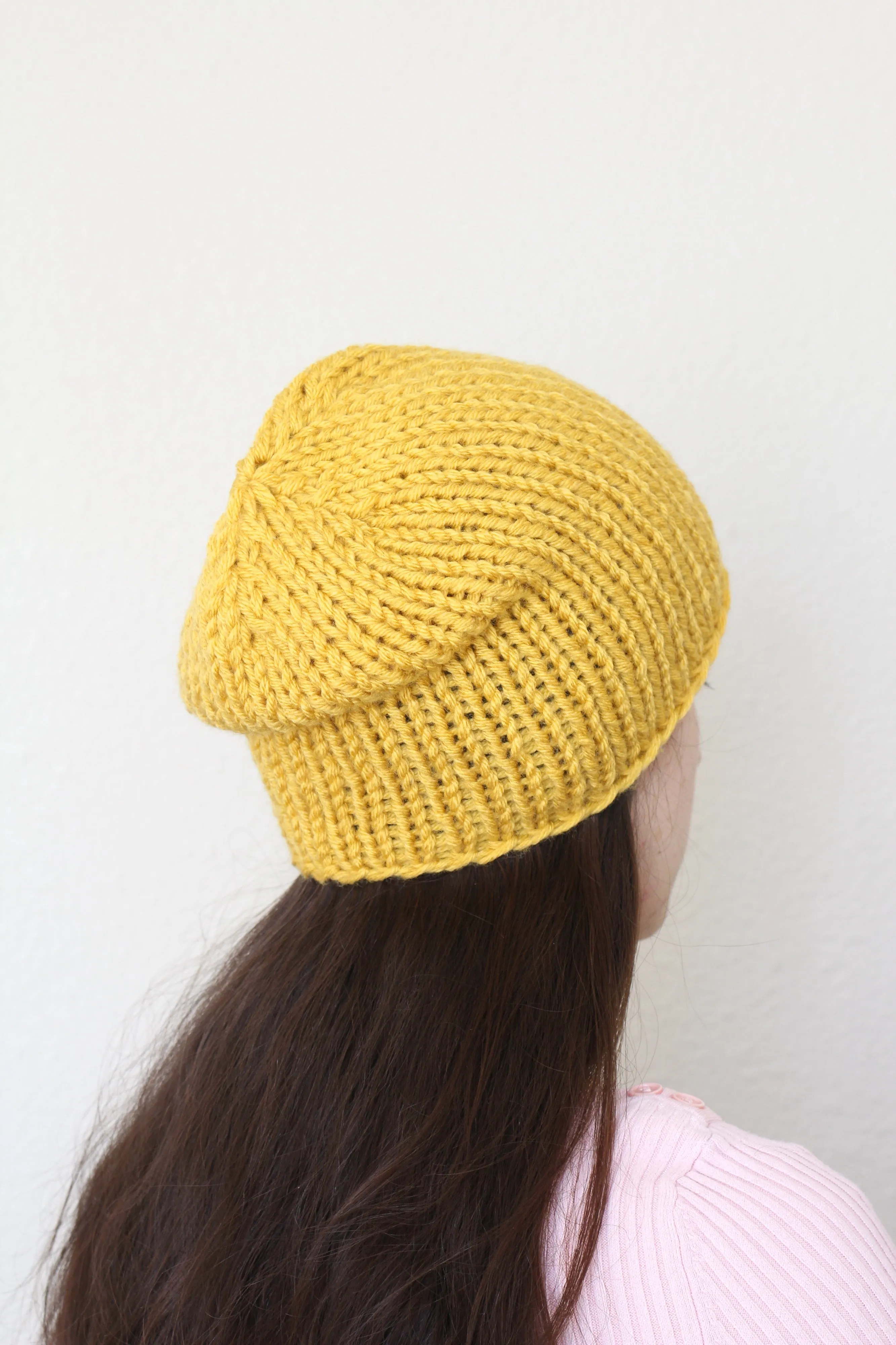 Beanie hat, knit hat, slouchy hat, knit beanie in dark grey color tweed hat