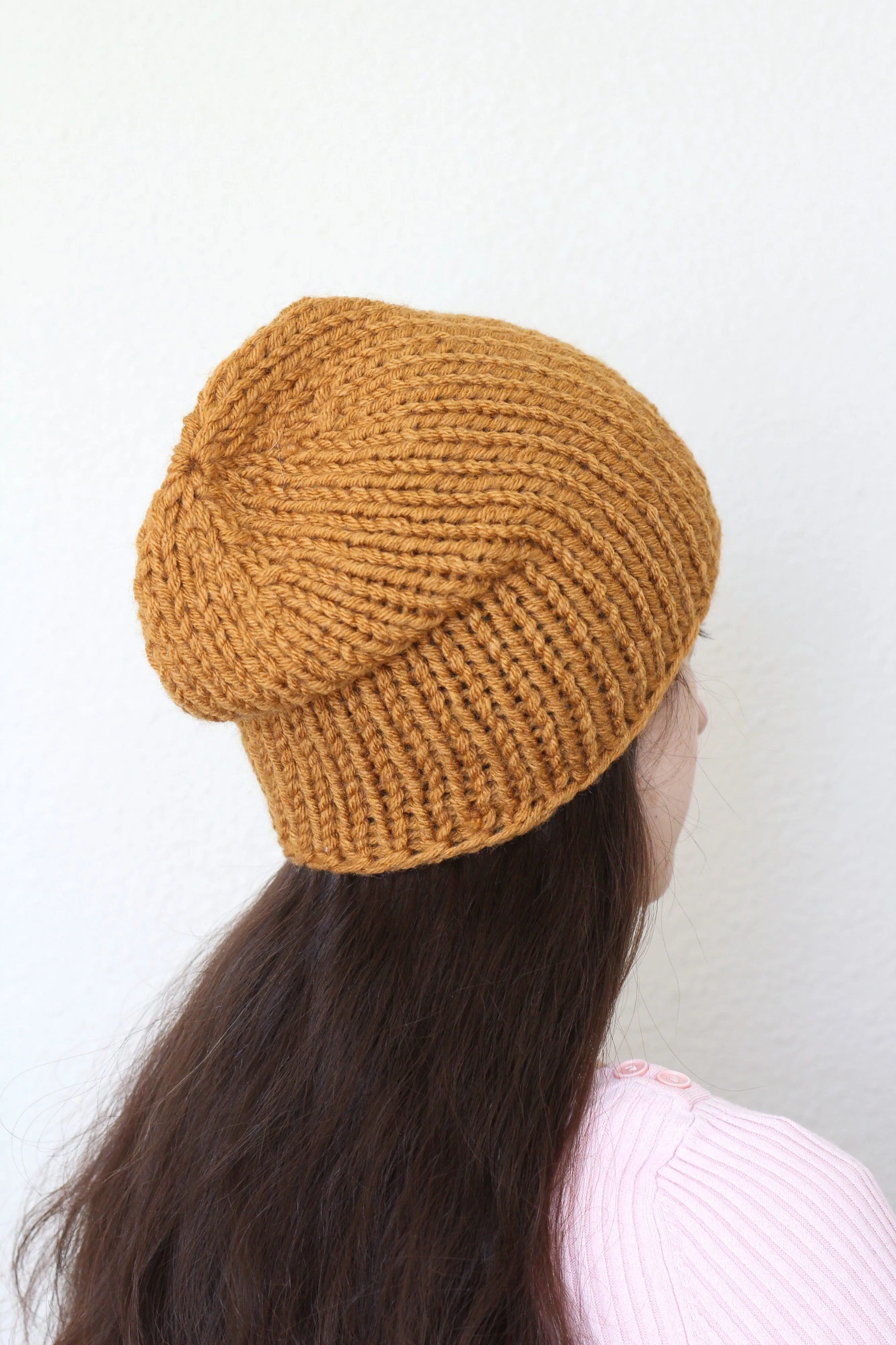 Beanie hat, knit hat, slouchy hat, knit beanie in dark grey color tweed hat