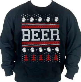Beer Ugly Christmas Sweater Crew Neck Sweat Shirt