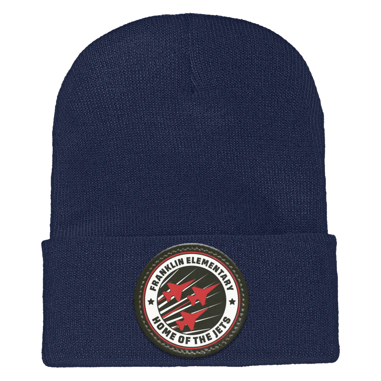 Benjamin Franklin-1501 Yupoong Adult Cuffed Knit Beanie - Circle Patch