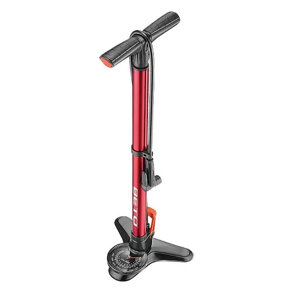 Beto Floor Pump Surge Tubeless with Steel Tank Red