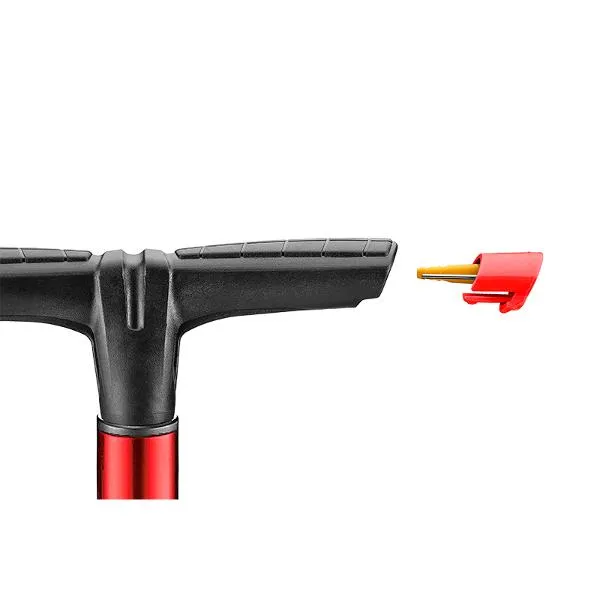 Beto Floor Pump Surge Tubeless with Steel Tank Red