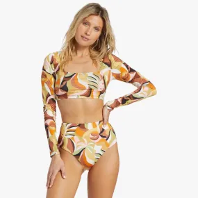 Billabong Womens Return To Paradise Crop L/S Top Multi