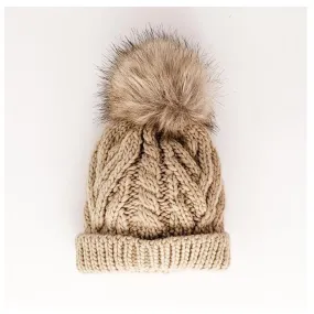 Birch Pop Pom Pom Beanie Hat
