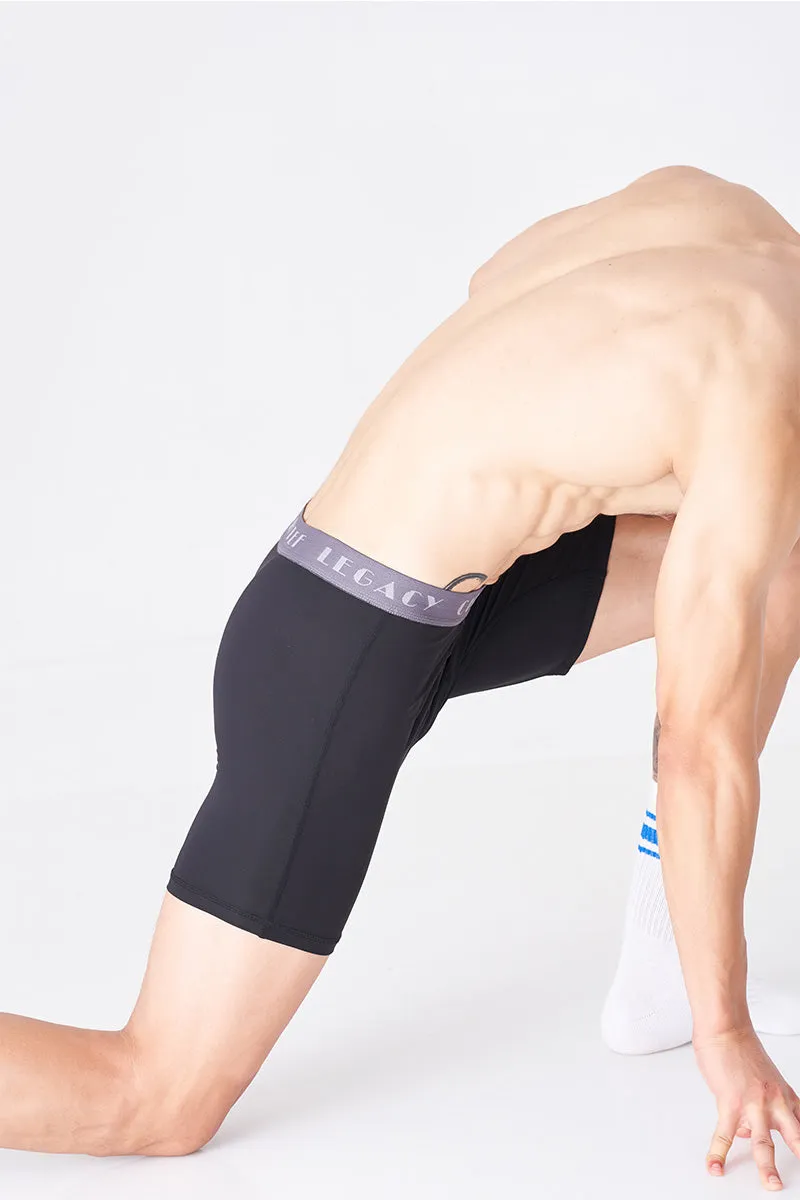 Black Compression Shorts for Men