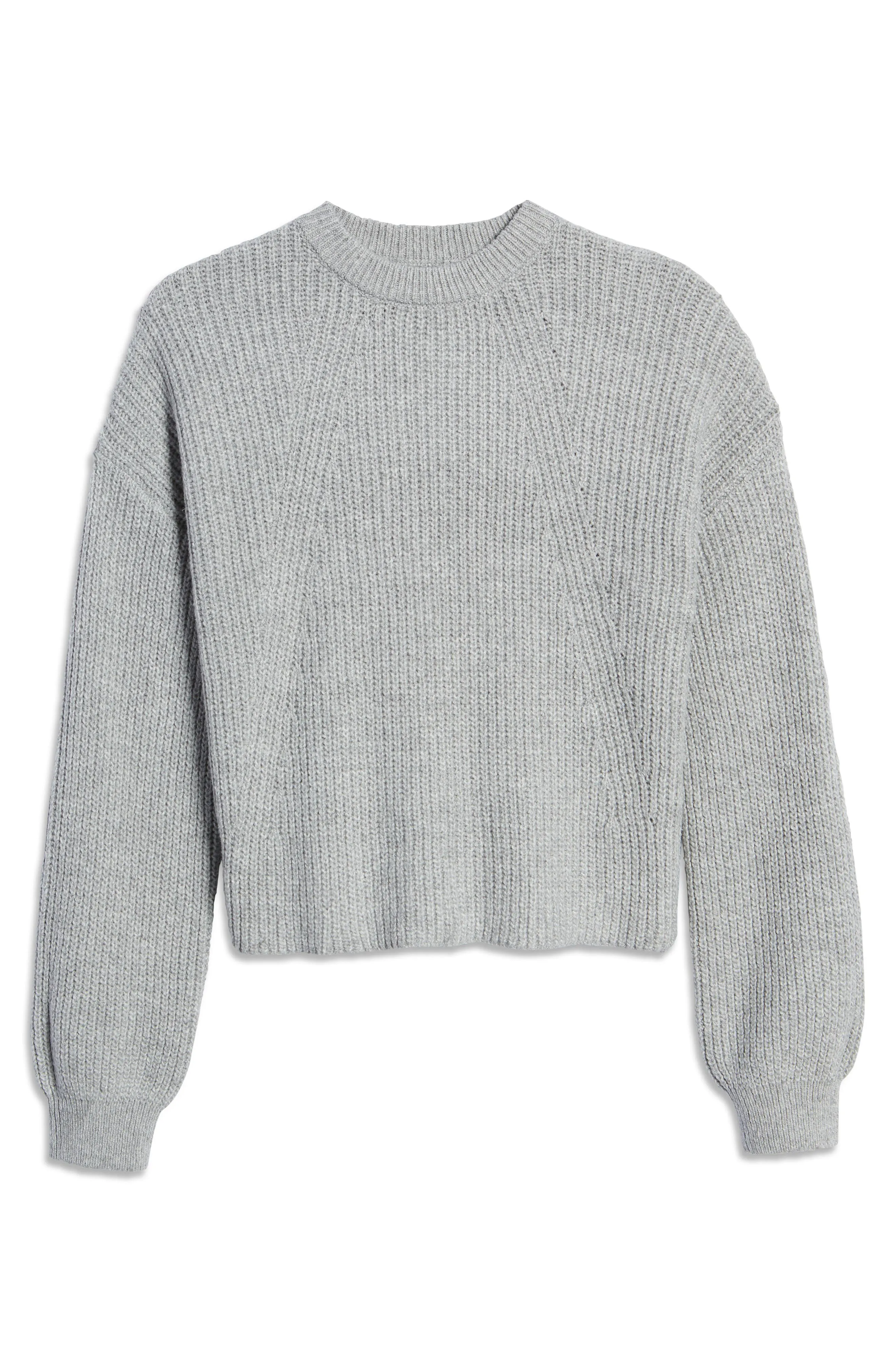 BP. Rib Crop Crewneck Sweater