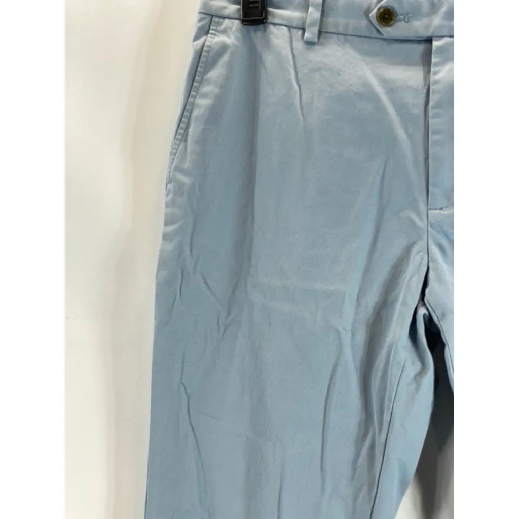 BROOKS BROTHERS Men's Blue Milano Slim-Fit Stretch Supima Chino Pants SZ 38X30