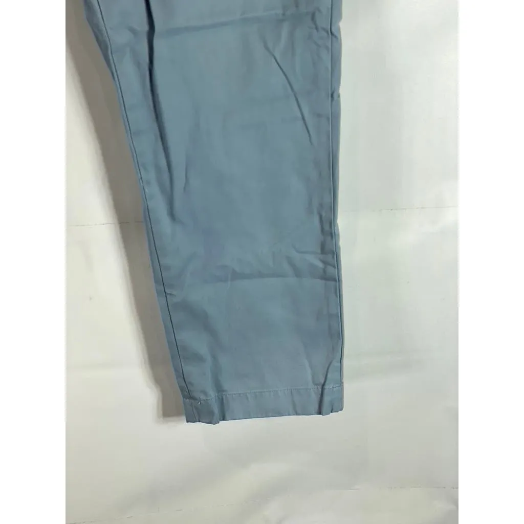 BROOKS BROTHERS Men's Blue Milano Slim-Fit Stretch Supima Chino Pants SZ 38X30