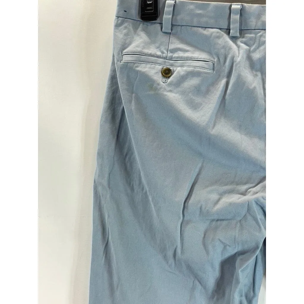 BROOKS BROTHERS Men's Blue Milano Slim-Fit Stretch Supima Chino Pants SZ 38X30