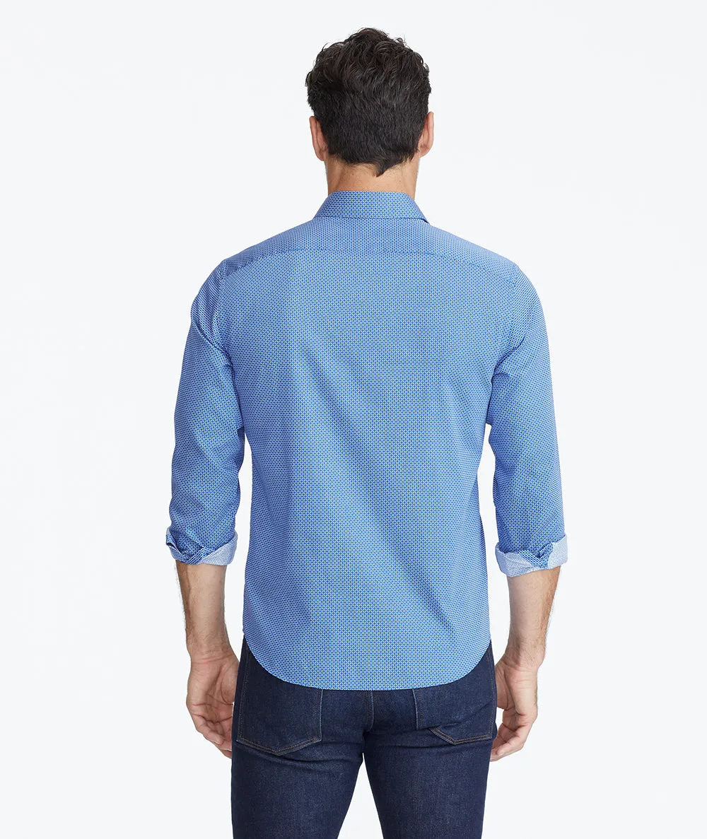 Classic Cotton Shirt with Geo Print