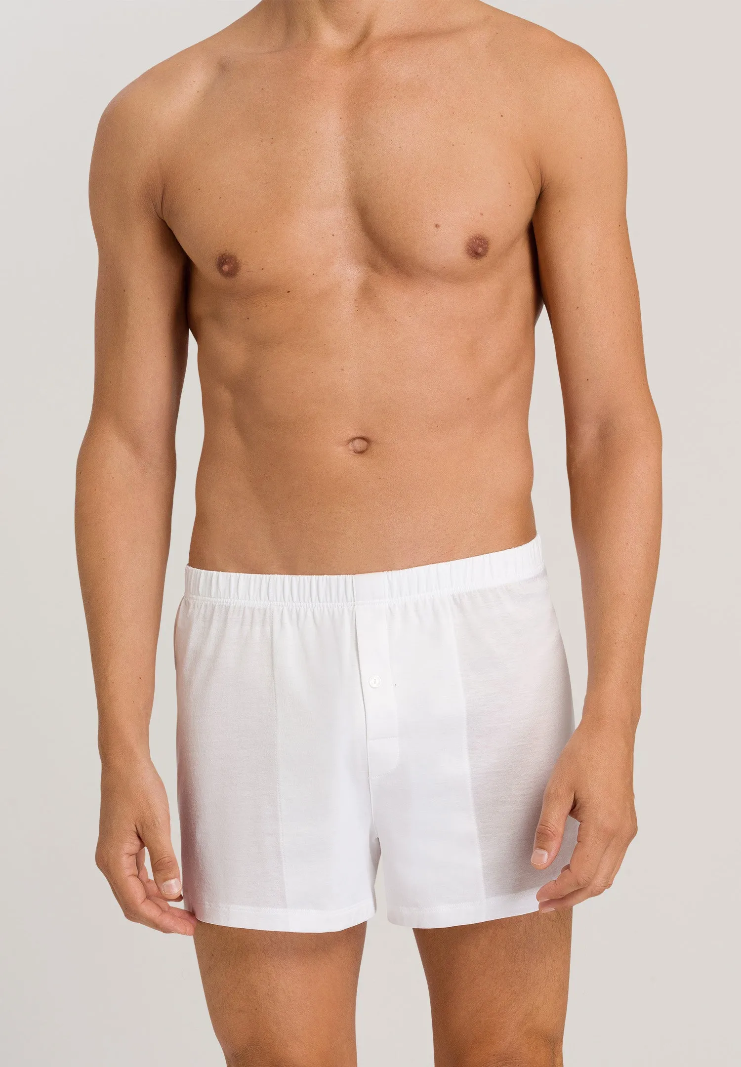 Cotton Sporty Button Fly Cotton Boxer | White 73505-101