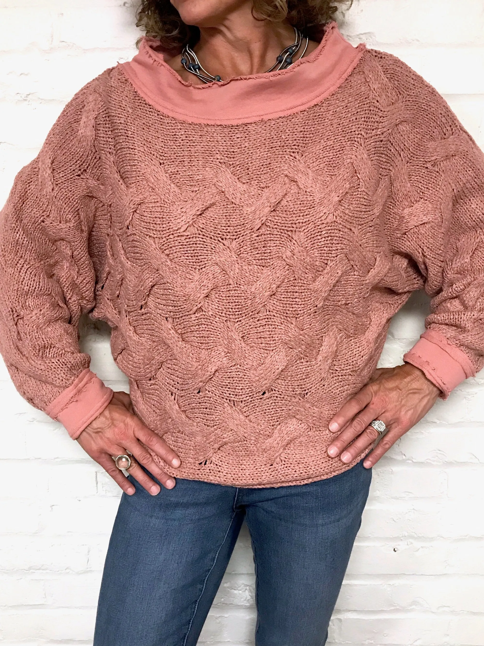 Cozy Drama Sweater - Pink