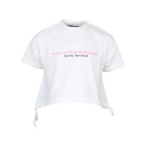 CROP WHITE SHORT SLEEVE T-SHIRT