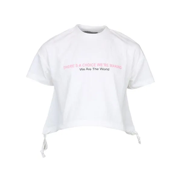 CROP WHITE SHORT SLEEVE T-SHIRT
