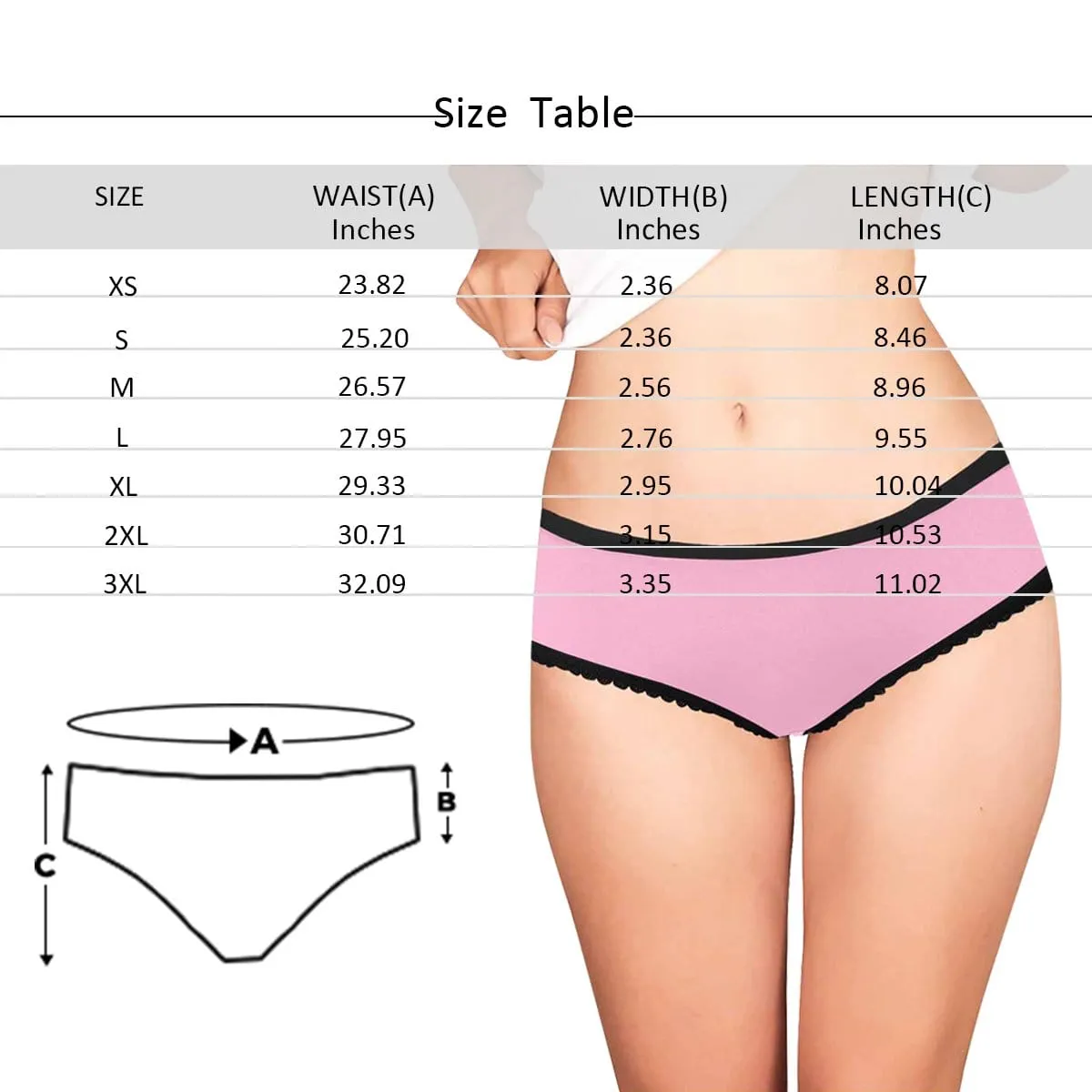 Custom Face Underwear for Women Personalized Scattered Love Women's All Over Print High-cut Briefs