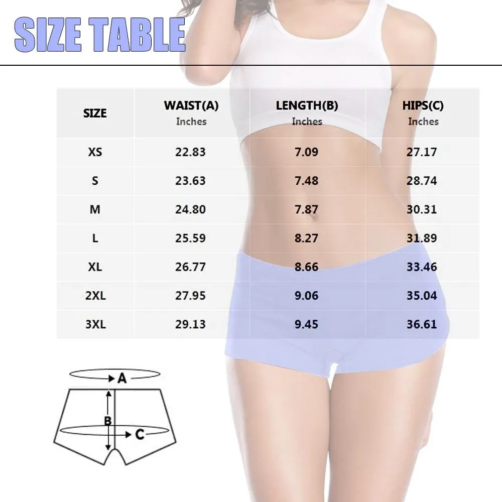 Custom Flag Stars Underwear for Women Personalized Face Women's Boyshort Panties