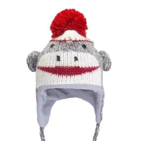 Cute Sock Monkey Kids Peruvian Knit Hat