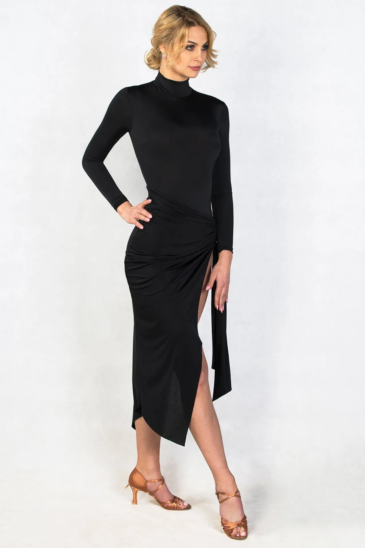 Dancebox Zeta Latin & Tango Dress in Black