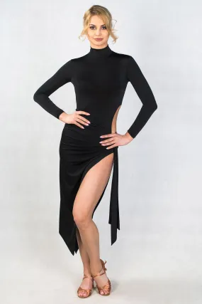 Dancebox Zeta Latin & Tango Dress in Black