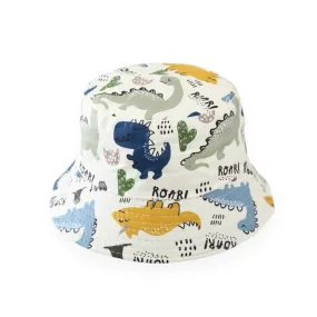 Dino-roar Bucket Hat (Cream)