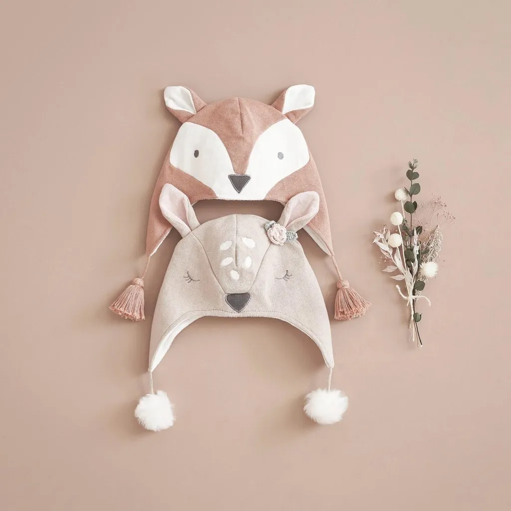 Elegant Baby Fox Aviator Knit Baby Hat
