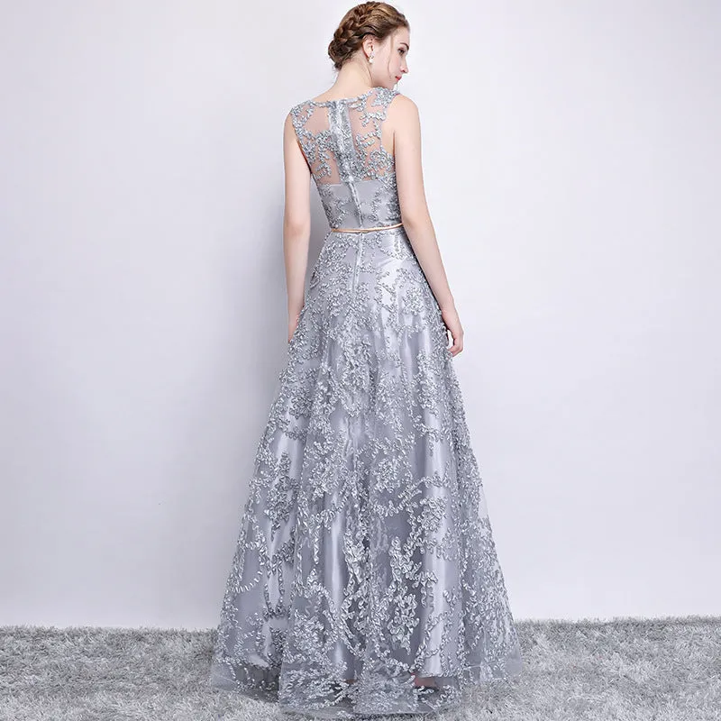 Elegant Sleeveless Embroidered Ribbon Maxi Slim Evening Dress