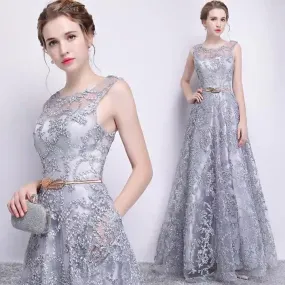 Elegant Sleeveless Embroidered Ribbon Maxi Slim Evening Dress