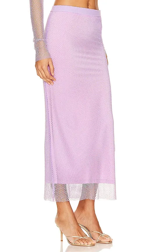 Essentiel Antwerp Flaminglips Net Pencil Skirt in Lavender