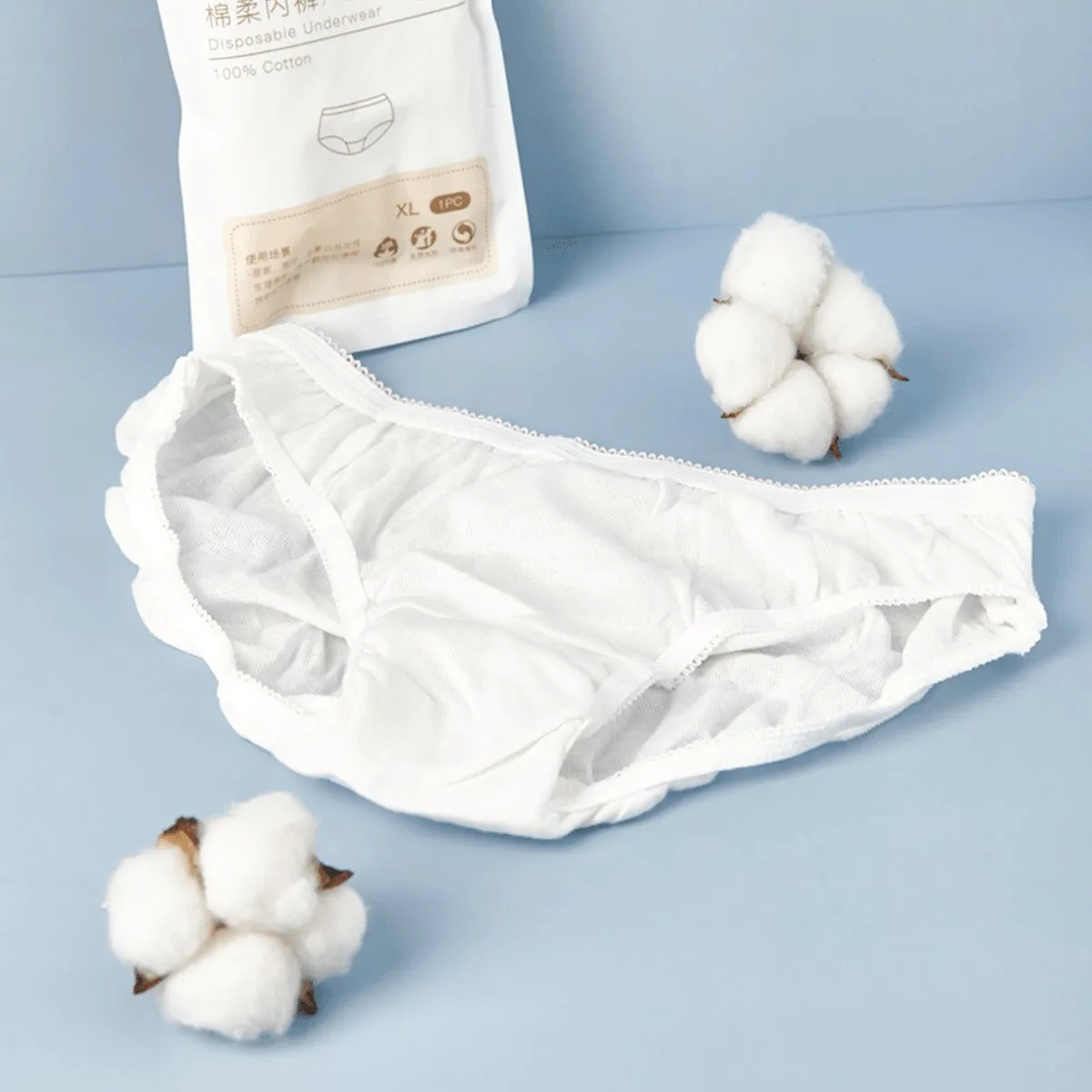 EVERBAB Full Cotton Disposable Underwear (5 Packs)