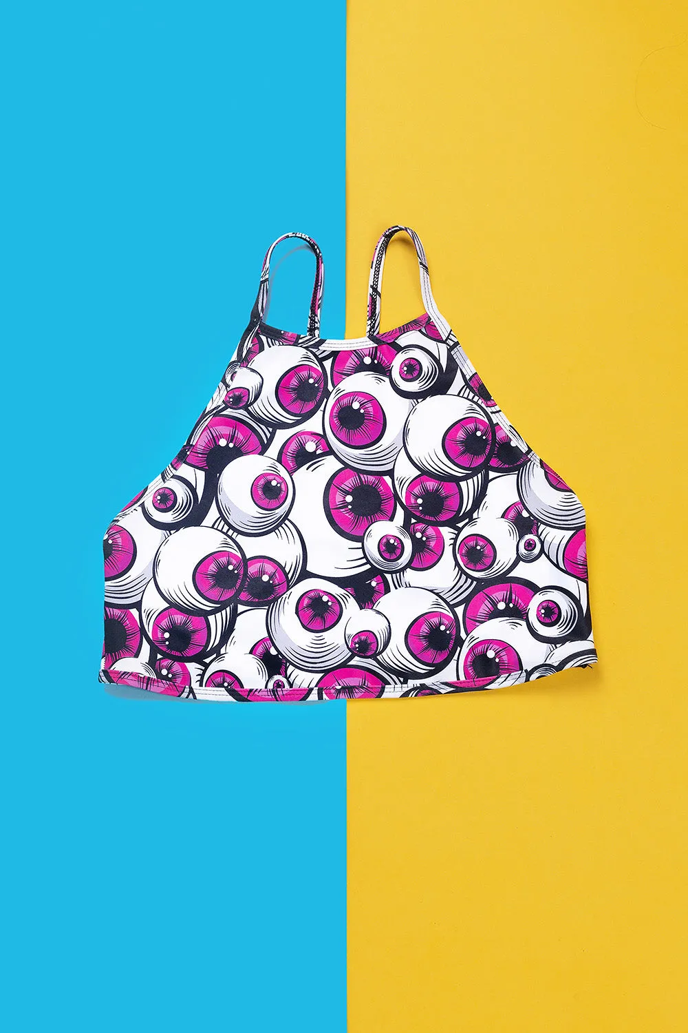 Eyeballz Pink Crop Top