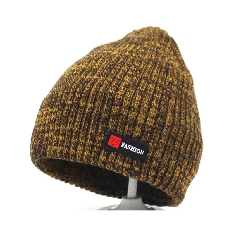 Fleece Lined Knit Beanie Hat