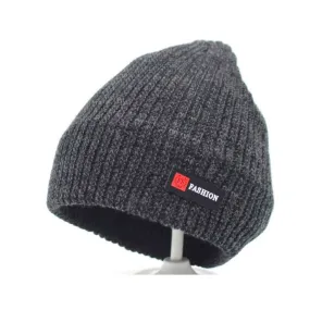 Fleece Lined Knit Beanie Hat