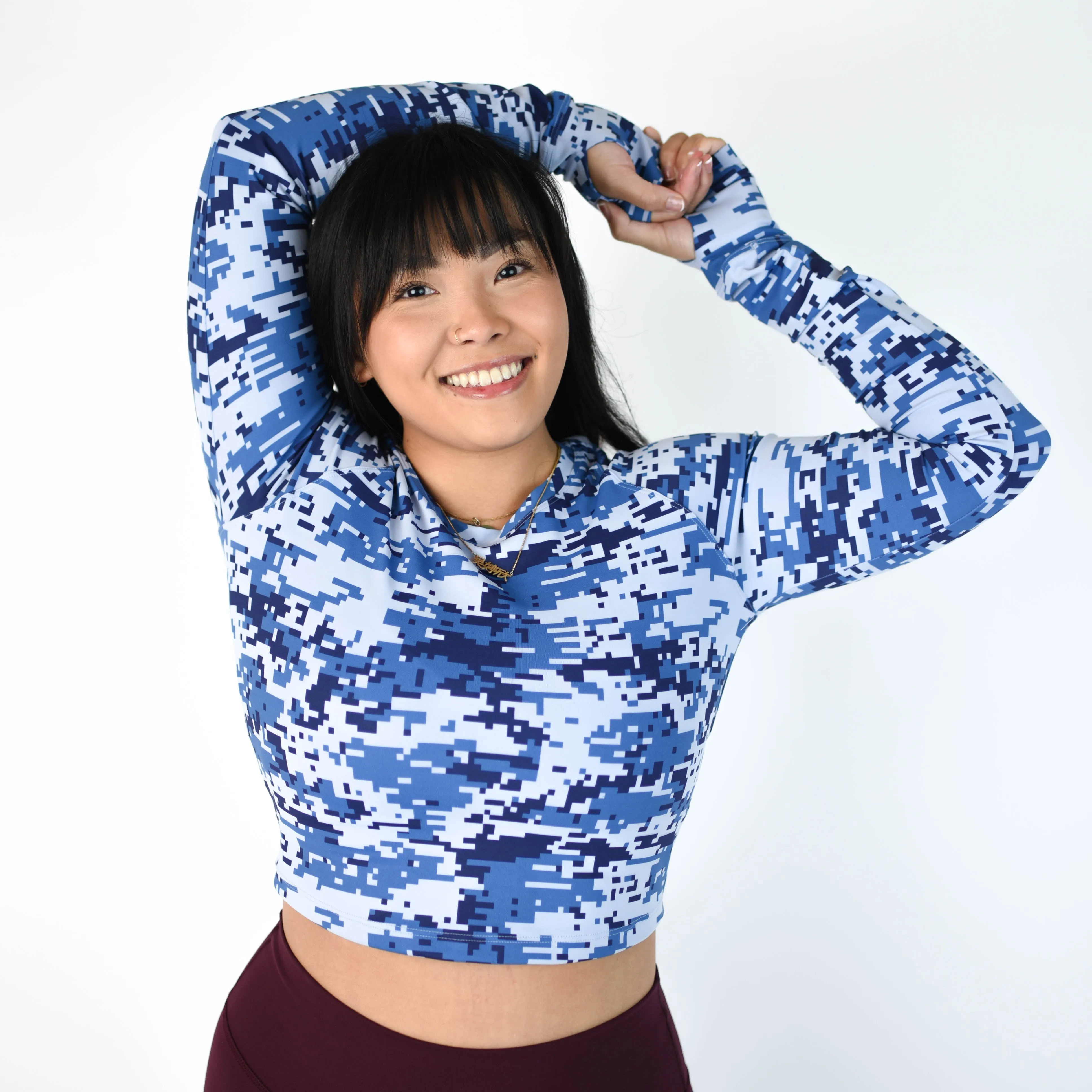 FLEO Foundation Long Sleeve Crop - Pixie Camo